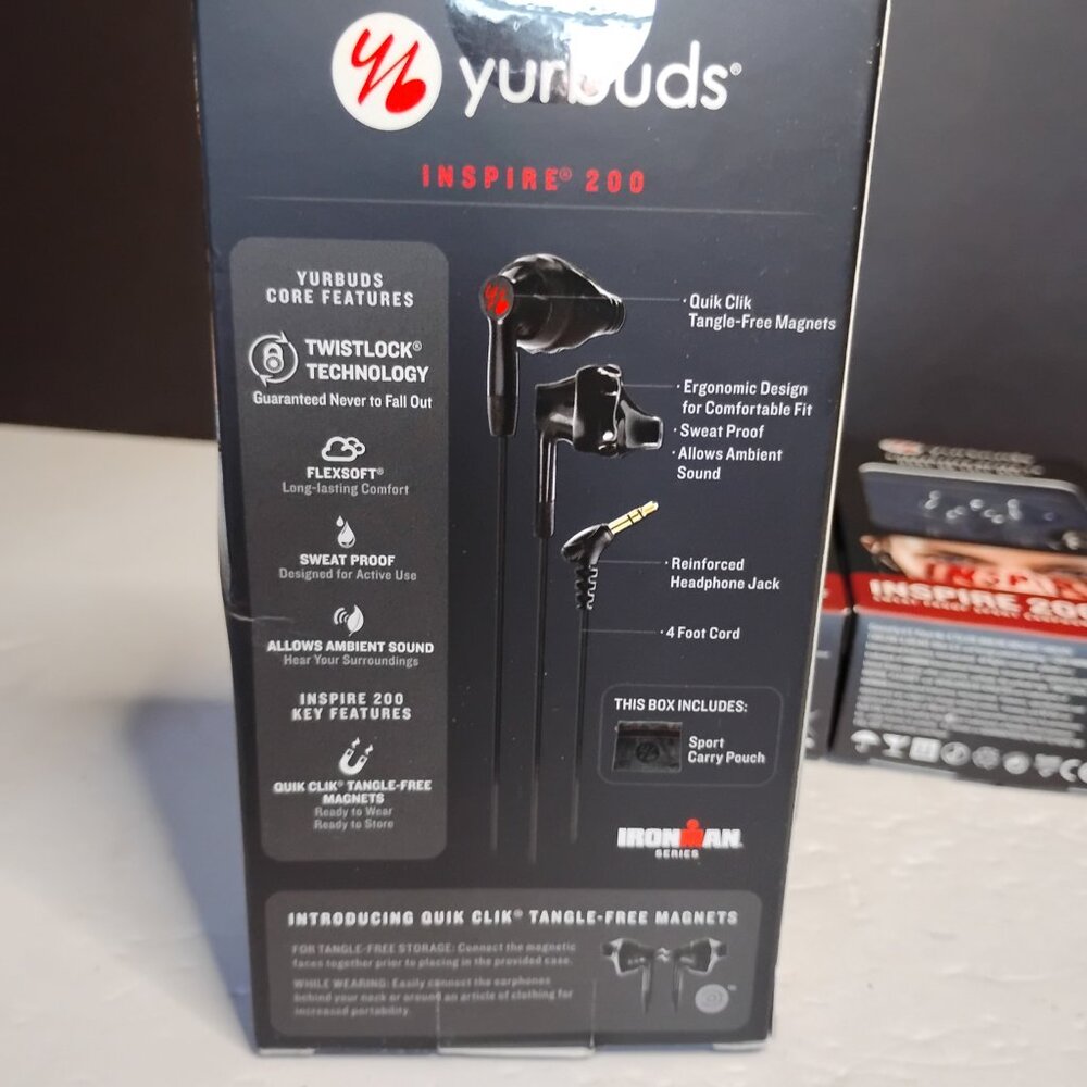 Yurbuds Inspire 200 Noise Isolating in-Ear Earbuds Twistlock Quik Clik (4x) - Picture 9 of 13